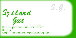 szilard gut business card